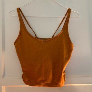 Women’s Vuori Clothing Halo Performance Crop Tank Top, yellow, size medium